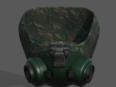Gas mask helmet scifi fantasy armor hats military Low-poly Low-poly 3D model