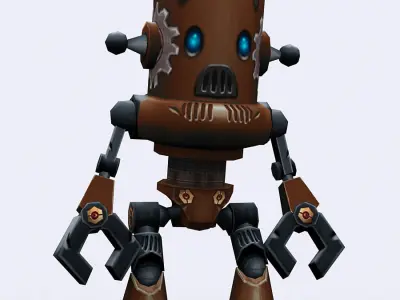 3DRT Chibii-robot 07 Low-poly 3D model