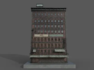 7-10 Old New york buildings Garage 1930 3D model