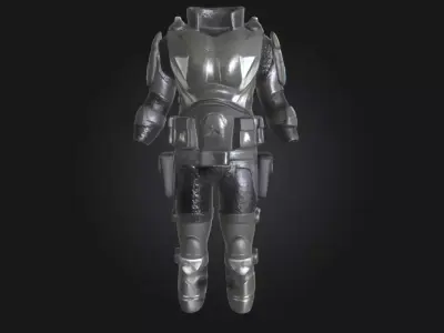 Futuristic Armor Suit  Sci-Fi Combat Ready Gear 3D model