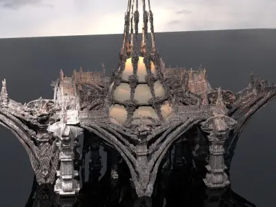 Bloodbourne inspired cathedral arches 1 3D model