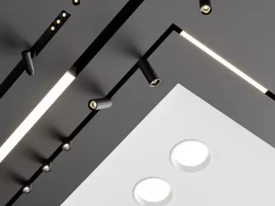 light Set 2 lighting design for modern office 3D model