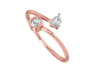 Women Light Weight Band Ring 3D print model 8