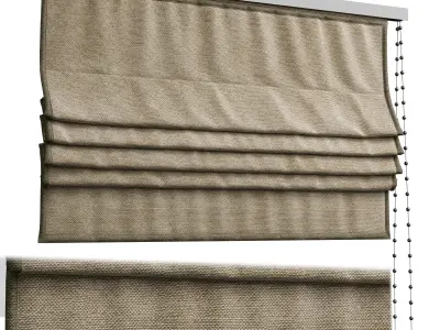 Roman curtains 05 3D model