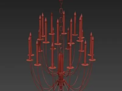 Erika Two Tier Chandelier by Thomas Brien 3D model