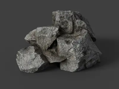 Rock 6-3 Low-poly 3D model