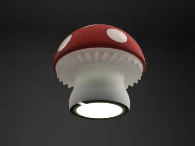 Mushroomlamp mushroom lamp 3D print model