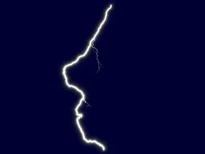 Realistic 3D Lightning CG-14 Low-poly 3D model