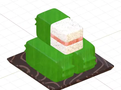 Lemper Indonesian traditional snacks 3D model