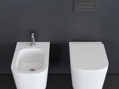 GALASSIA MEG11 Wall-Hung WC art 5411 art 5412 Low-poly 3D model