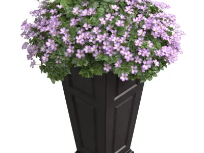 Contemporary Art Deco Flower Bed Pot Modern Front Patio Balcony  3D model