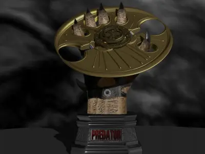 Predator 2 Smart Disc with Hand File STL OBJ for 3D Printing  3D print model