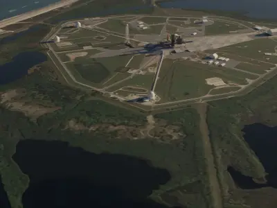 Kennedy Space Center Launch Complex 39-A  Low-poly 3D model