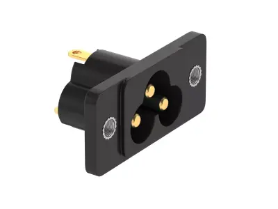 IEC 320 C6 Female 3D model