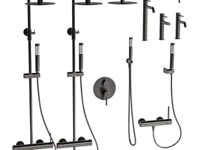 Bathroom Faucet Set 3D model