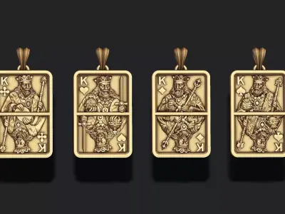 playing cards KING pendant light pack set