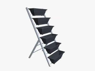 Garden shelf Low-poly 3D model