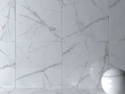 Wall Tiles Museum Glacier White 120x120 Set 2 Texture