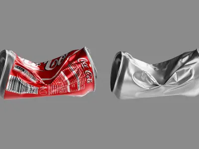 Crushed Soda Can 03 3D model