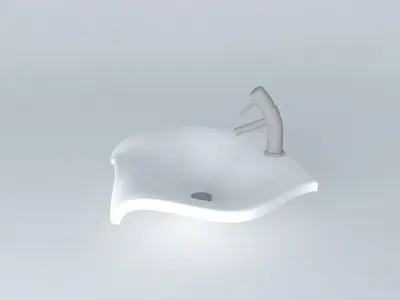 sink bathroom with light Free 3D model