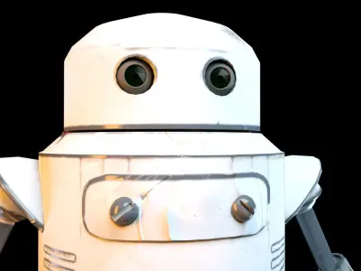 Cartoon Character Robot Low-poly 3D model