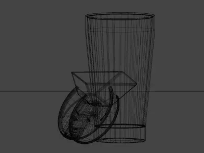 Beer Pint 3d model with an uncap 3D model