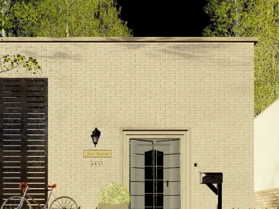 Modern House Exterior 3D Model Low-poly 3D model