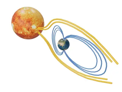 Geomagnetic Storm Icon v1 001 Low-poly 3D model