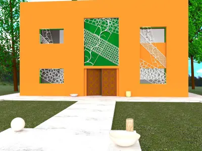 3d chic home exterior 2 3D model