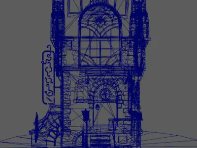 Next generation neon lights for building houses Low-poly 3D model