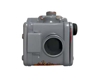 Rusty Industrial Machinery Component Low-poly 3D model