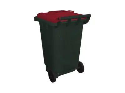 Garbage Bin Low-poly 3D model order