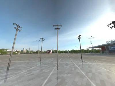 Wooden Electricity Pole without Ladder - Object 024 Low-poly 3D model