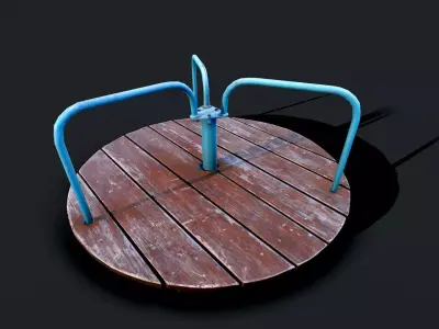Carrousell Photogrammetry Low-poly 3D model