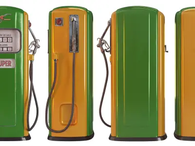 Vintage Gas Pump 3D model