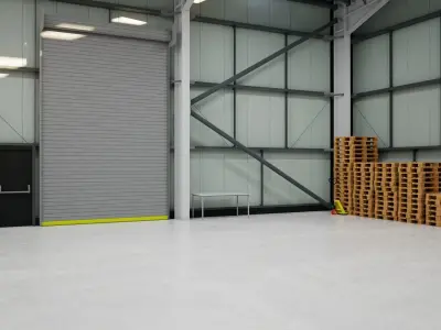 Warehouse Interior 2b Low-poly 3D model