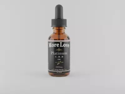 Tincture Bottle Mock Up With Studio Lighting  Just add Label 3D model