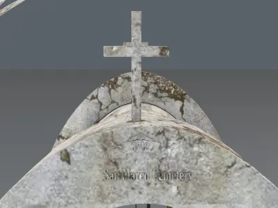 Cemetery door 3d model Low-poly 3D model