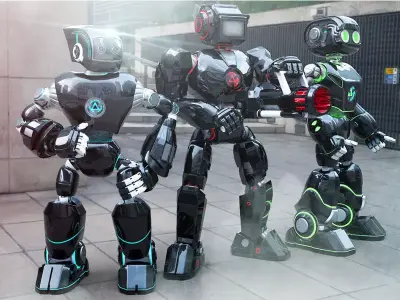 Space robots pack 3D model