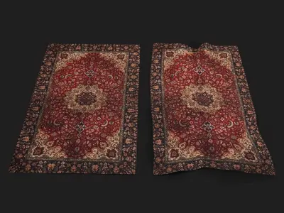 Persian Carpet Design One  Low-poly 3D model