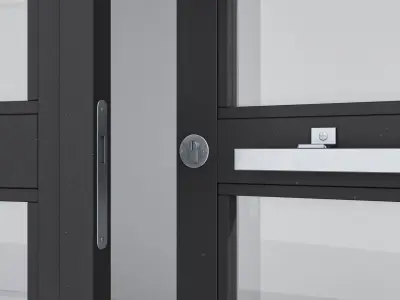 Aluminium door 251 3D model