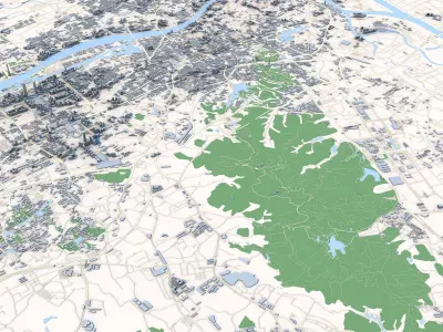 Guangzhou City China 3D model