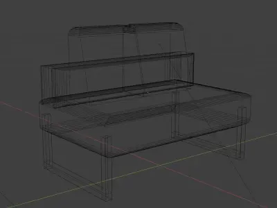 Simple sofa  Free 3D model