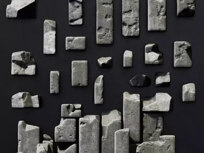 Stone block smooth decor  n1 3D model