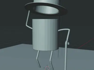 Bucket of rubbish 3D model