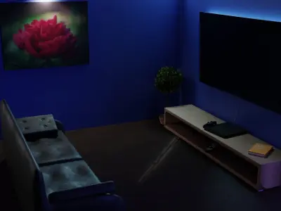 Gamer room project blender 3D model