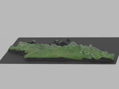 Belize Map  Country Low-poly 3D model