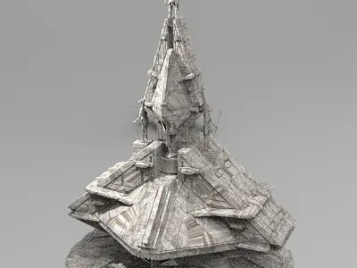 Ra Has Returned Sci-Fi City Tower 5  3D model
