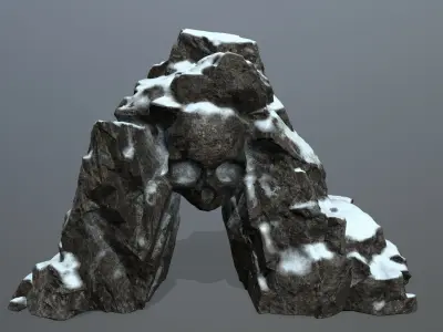 Skull Cave Low-poly 3D model