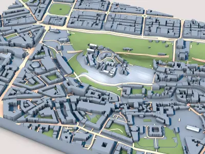 Edinburgh Castle Scotland 3D Model Landmark 3D model